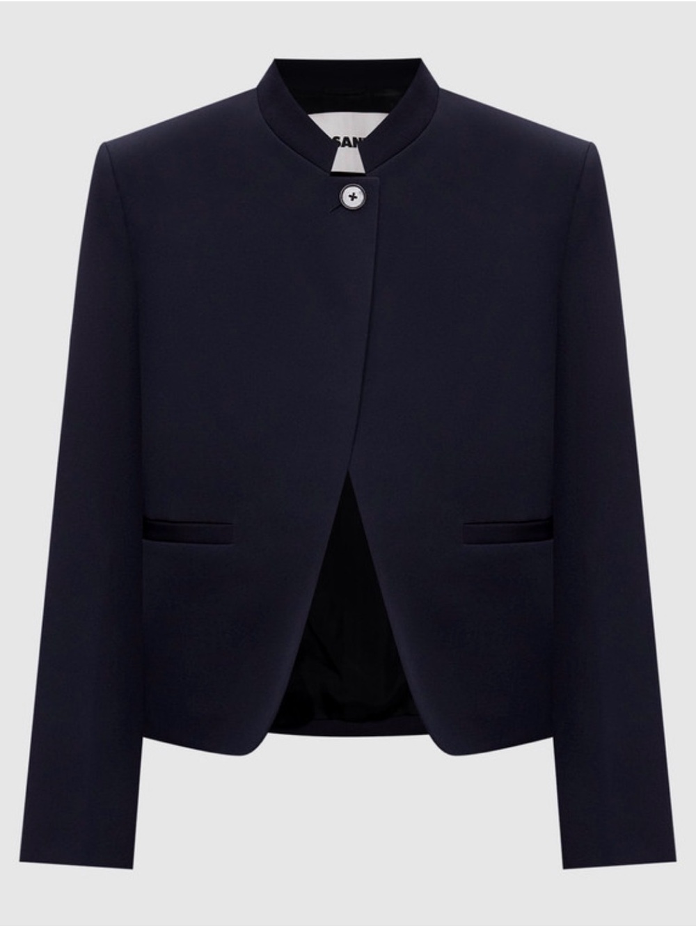 JIL SANDER Mandarin Collar Wool Jacket